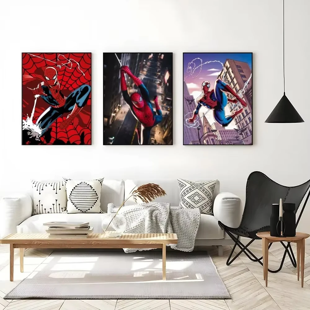 ملصق فني جداري لفيلم مارفل سبايدرمان الكلاسيكي الخارق المنتقمون ديكور المنزل قماش صورة يطبع عمل فني جدارية طباعة هدية