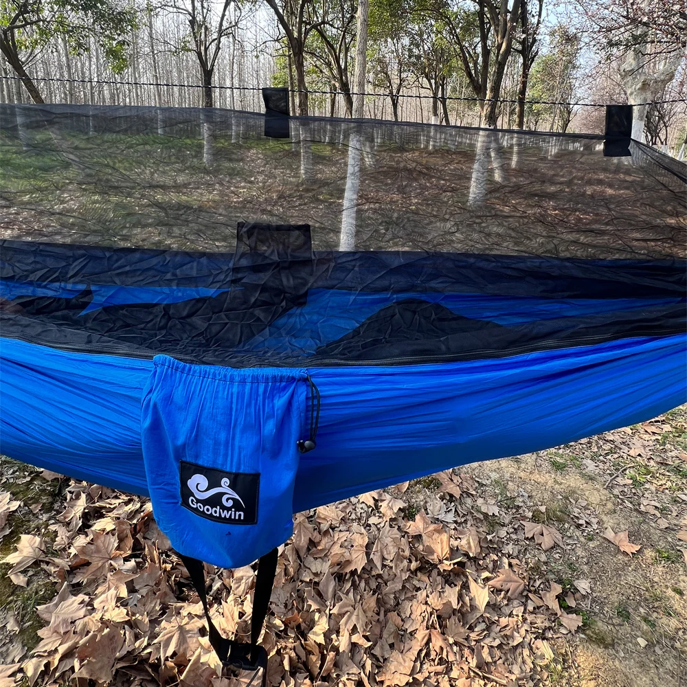 Quick Open Outdoor Mosquito Net Hammock Tent Waterproof Canopy Awning Set Portable Pop-Up Camping Hammock for Outdoor