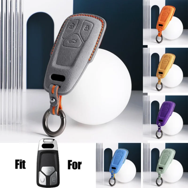 

Замшевый кожаный чехол для ключей автомобиля A + для Audi A4 A5 S4 S5 B9 8W 4M TT TTS Q7 RS