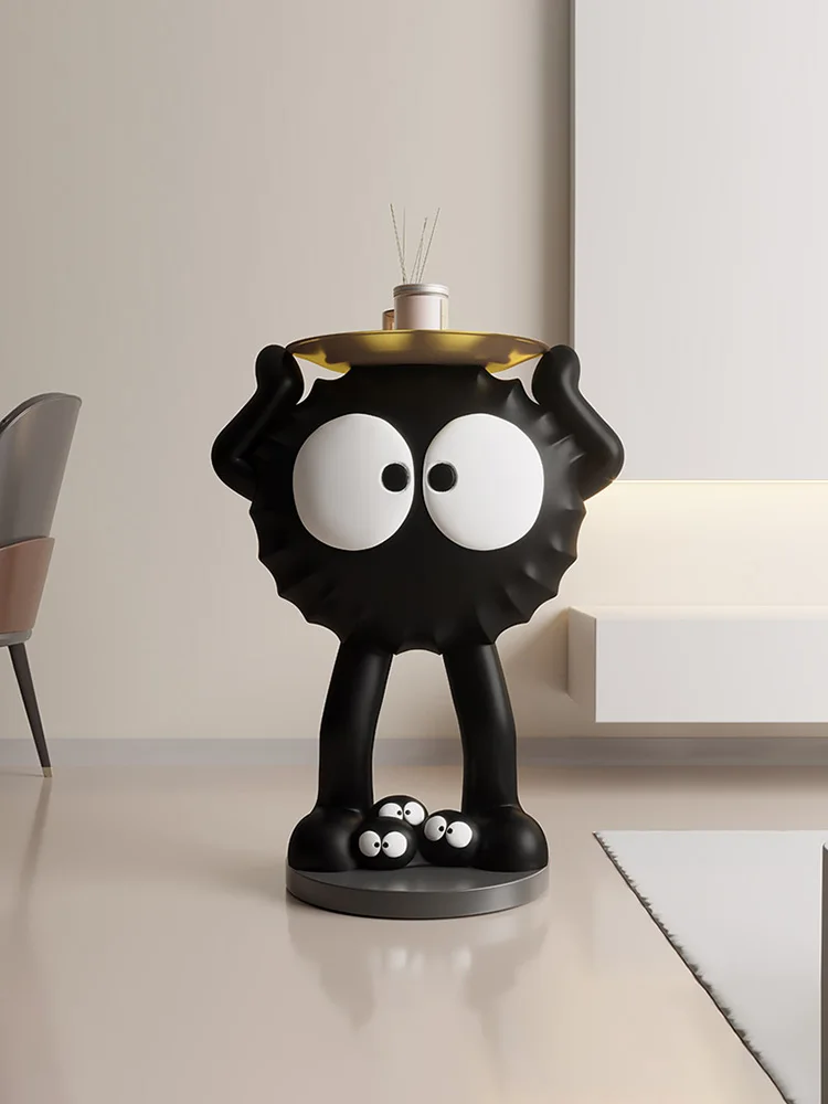 

Home Decorations Black Coal Ball Sculptures and Figurines Light Luxury Room Decor Storage Side Table Home Accessories Sculptures