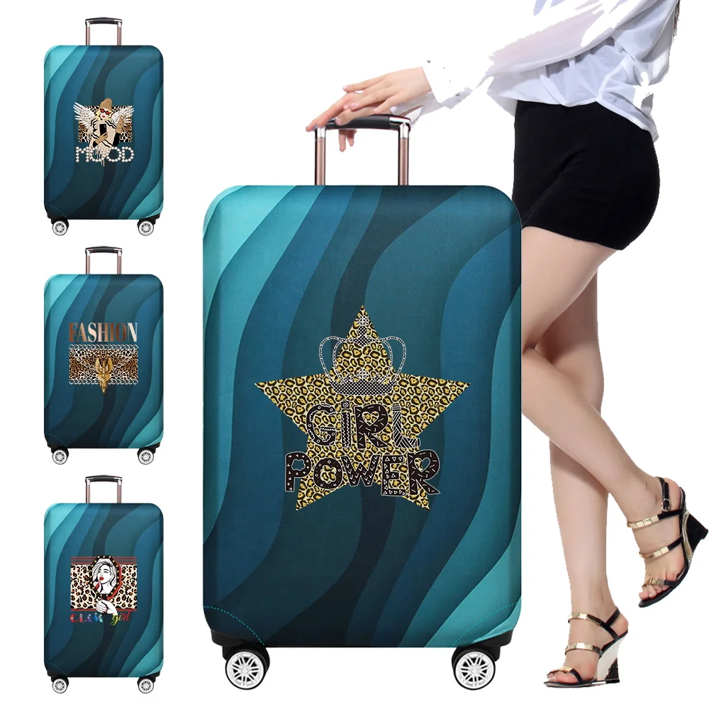 

Luggage Cover Protective Case 18-32inch Trolley Box Suitable Travel Accessories Leopard Series Dust Cover Reusable
