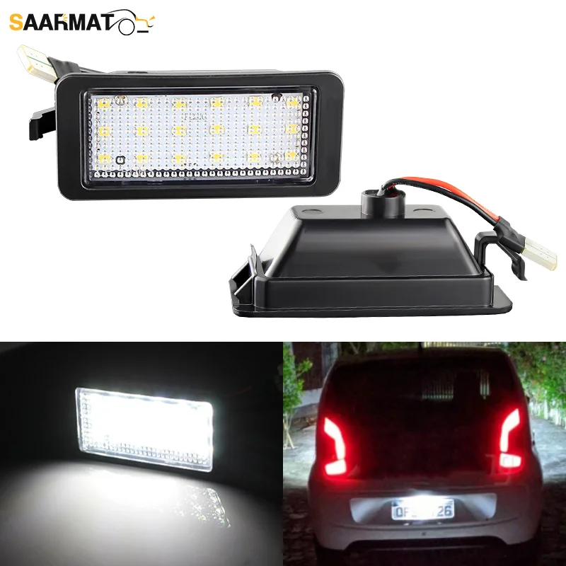 2 Stück für Seat Mii/E-Mii 2012–2021, Ibiza 6J, 3-türig, 2008–2012, nicht für Facelift-Modelle, Canbus-LED-Kennzeichenbeleuchtung, weiß, 12 V