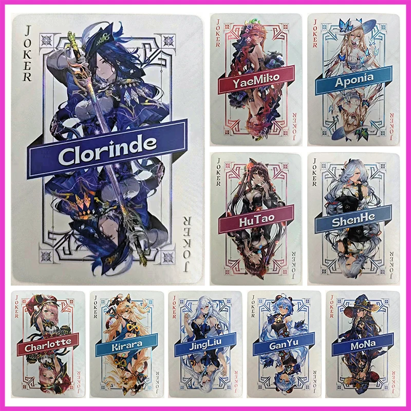 Anime Goddess Story Rare Character Refraction Foil Mona Ganyu Shenhe Hu Tao Toys for boys Collectible Cards Birthday Present