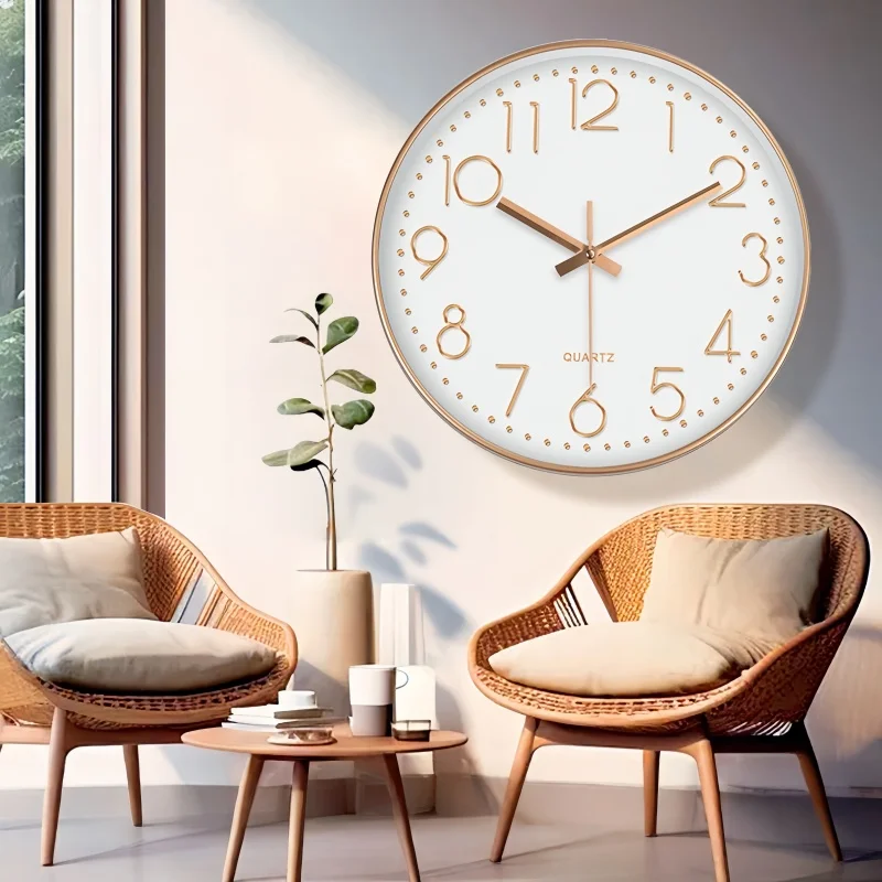 10 Inch Simple Atmospheric Silent Modern Wall Clock/Clock, Battery Driven - Analog Classic Suitable for Bedrooms and Living Room