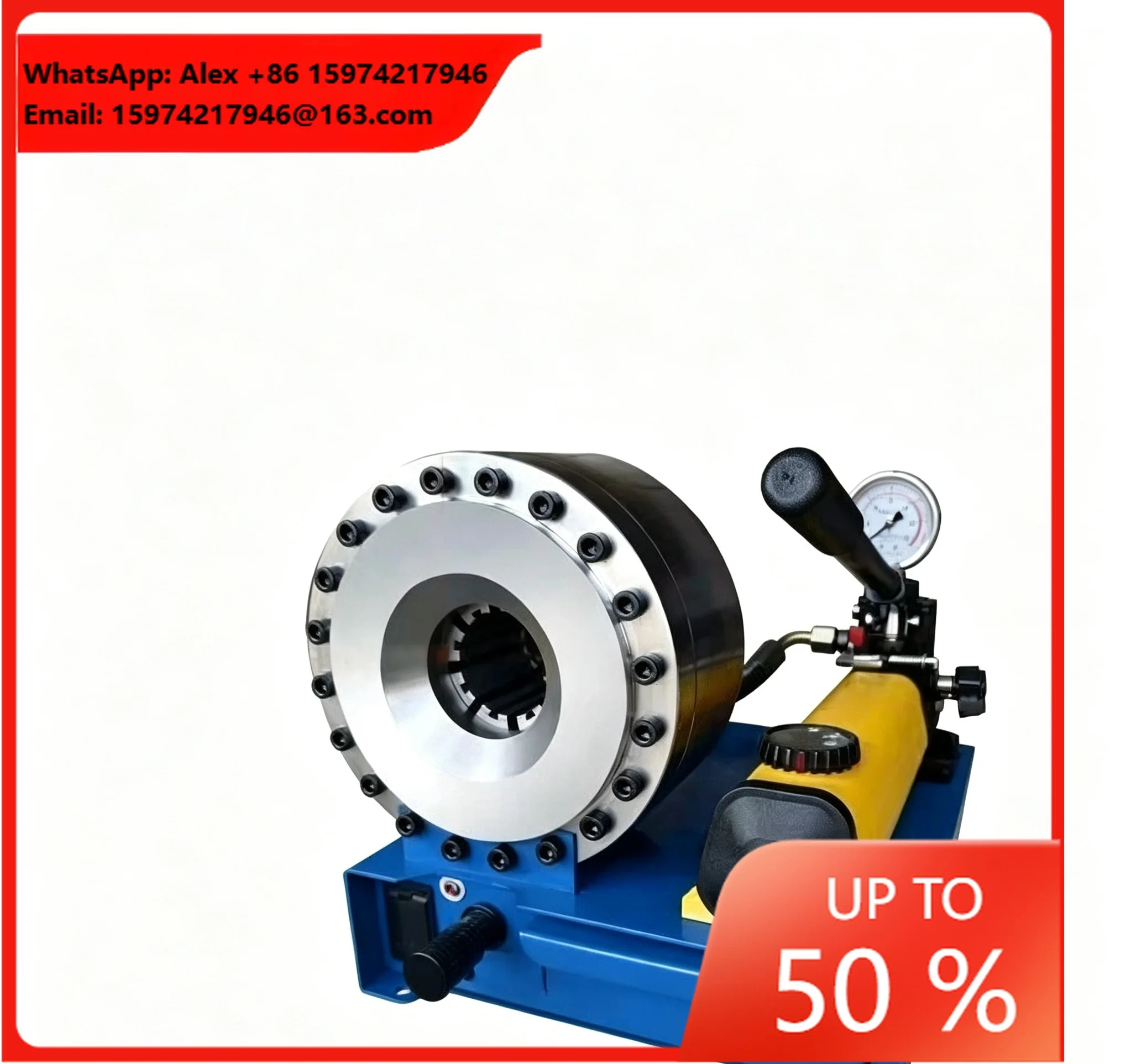 Portable Manual Hydraulic Hose Crimping Machine Hand Pump Swaging Tool High Pressure Pipe Pressing Swager For Repair Work