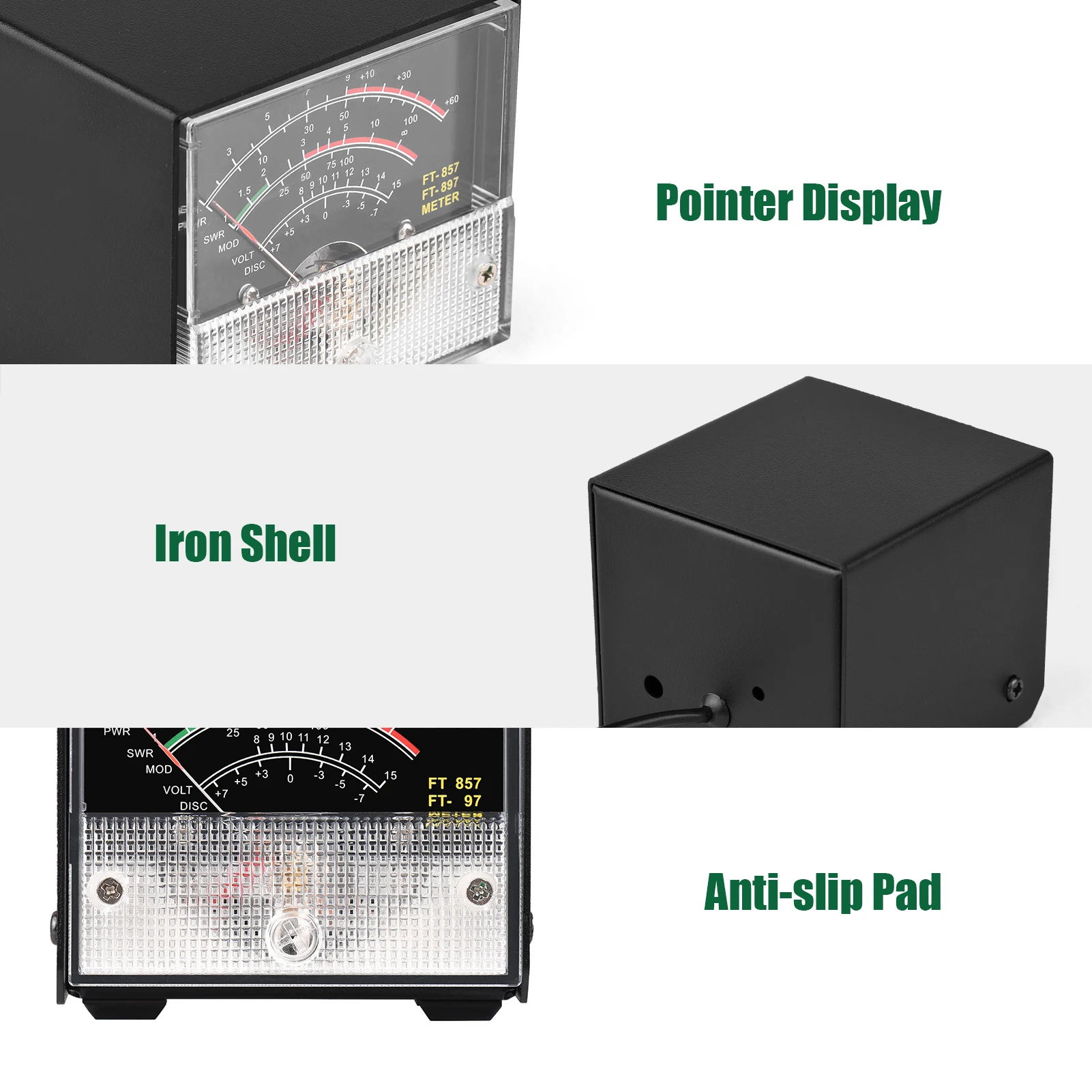 عداد الطاقة SWR مقياس رقمي مصغر خارجي مؤشر Wattmeter جهاز قياس العرض متوافق مع YAESU FT-857 FT-897