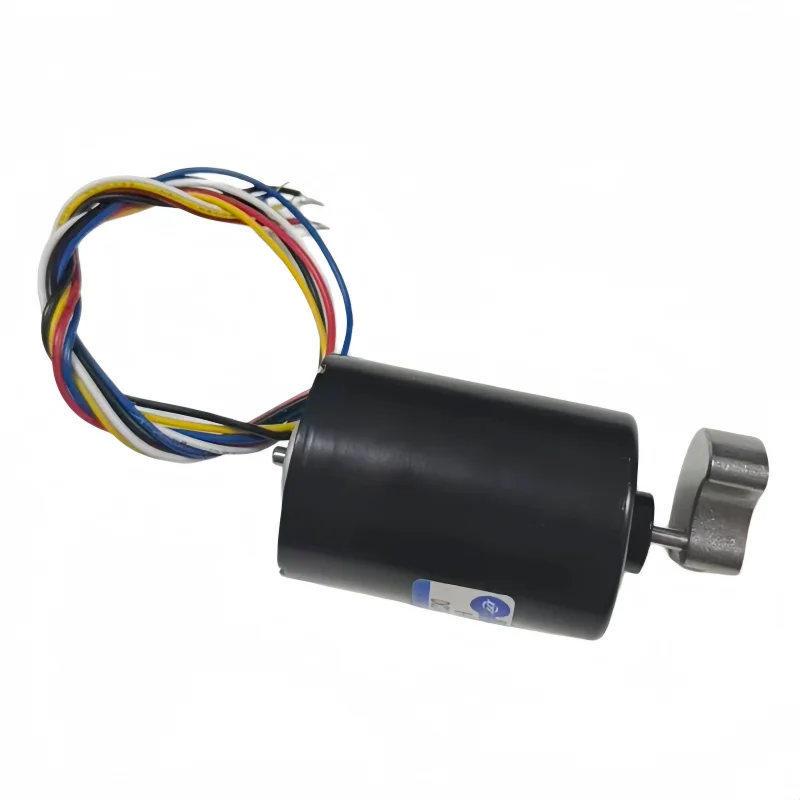 It can be reversed and speed-adjusted. It is a brushless DC vibration motor R-3650, with voltages of 12V and 24V.