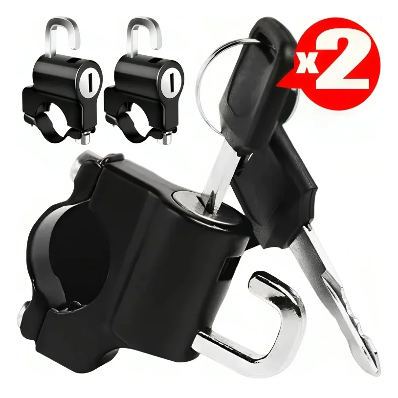 1/2set Neutral Helmet Lock Electric Vehicle Fixed Anti-theft Safety Artifact Battery Motorcycle Wire Rope Hat Lock Hook Lock