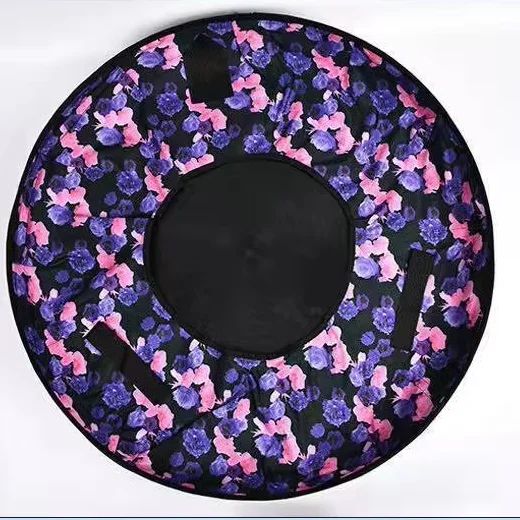 

Double Seat Hard Bottom Rubber Nylon Cover Inflatable Winter Sled Snow Tube