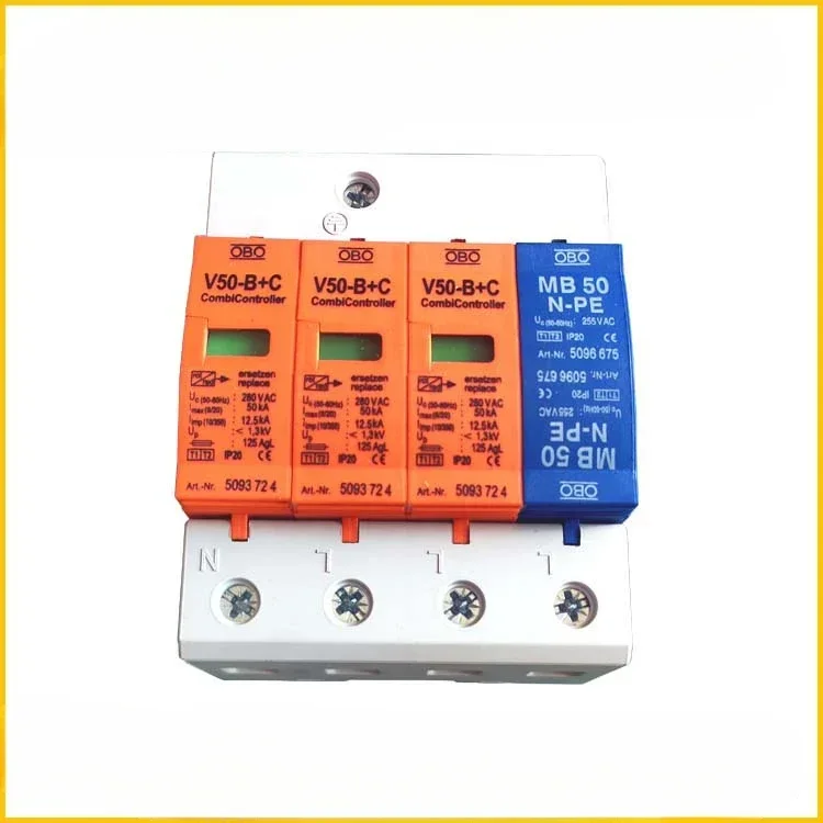 Obo Surge Protector Lightning Counter Strike V50-B+C MB50 N-PE T1+T2 50kA