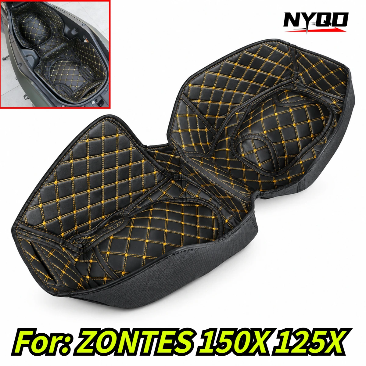 Seat Bucket Storage Box Liner Pad for ZONTES 150X 125X, Motorcycle Under Seat Cargo Protector Accessories