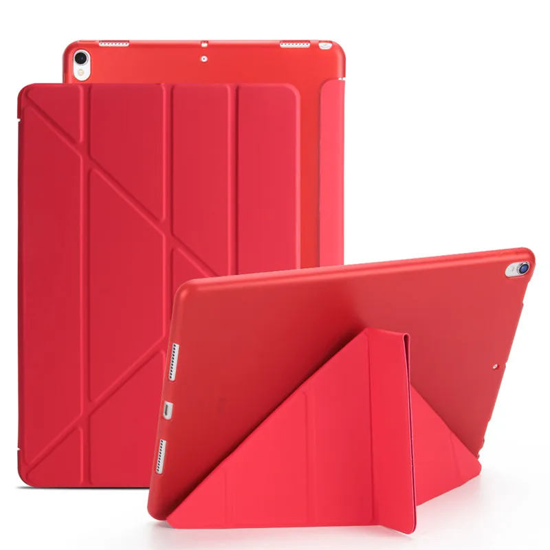 For iPad Pro 11 inch 2018 Case Smart Cover Silicone TPU Soft Back Multi-Fold Stand Tablets Case for iPad Pro 9.7