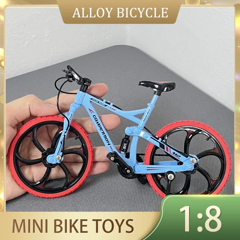 1:8 Mini Model Alloy Diecast Decoration Bicycle Metal Finger Bmx Mountain Mini Bike Children Gifts