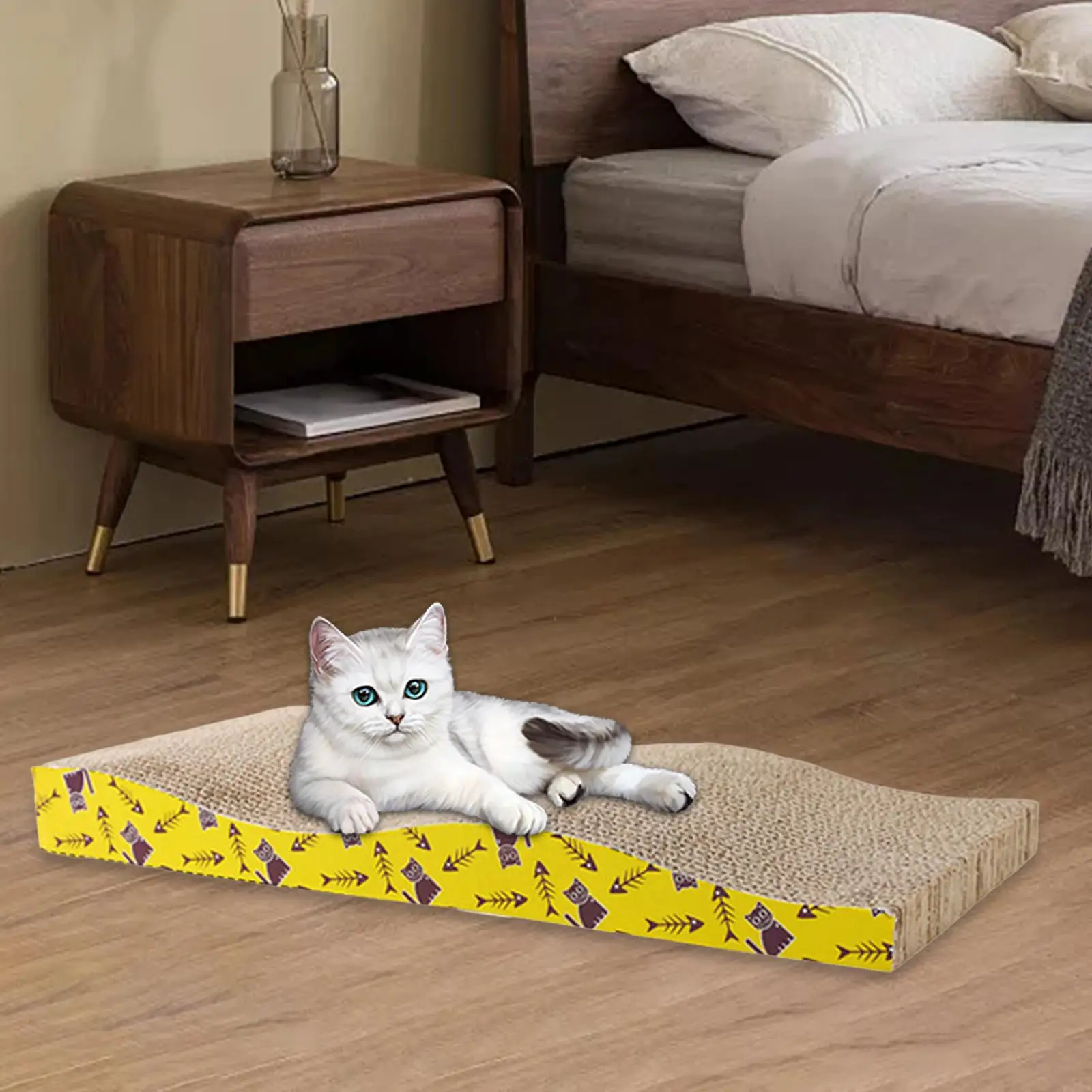 Cat Scratchers Cardboard Scratch Pad Nest Interactive Toy Training Mat Toys Cat