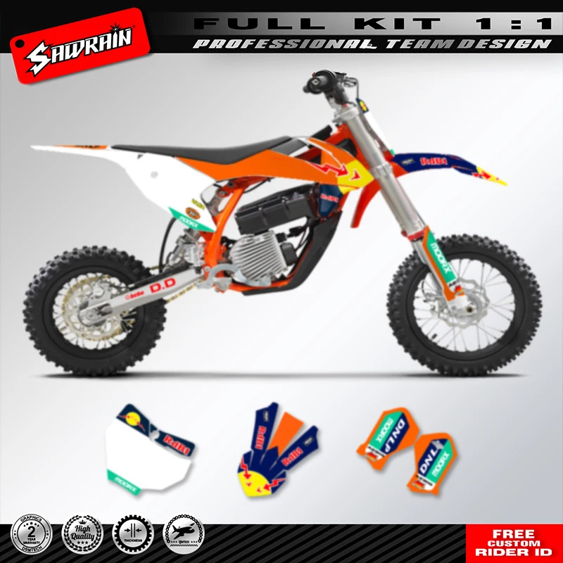 

Sawrain Custom Team Motorcycle Graphics Background Decals Stickers Kit for KTM SX50 2016 2017 2018 2019 2020 2021
