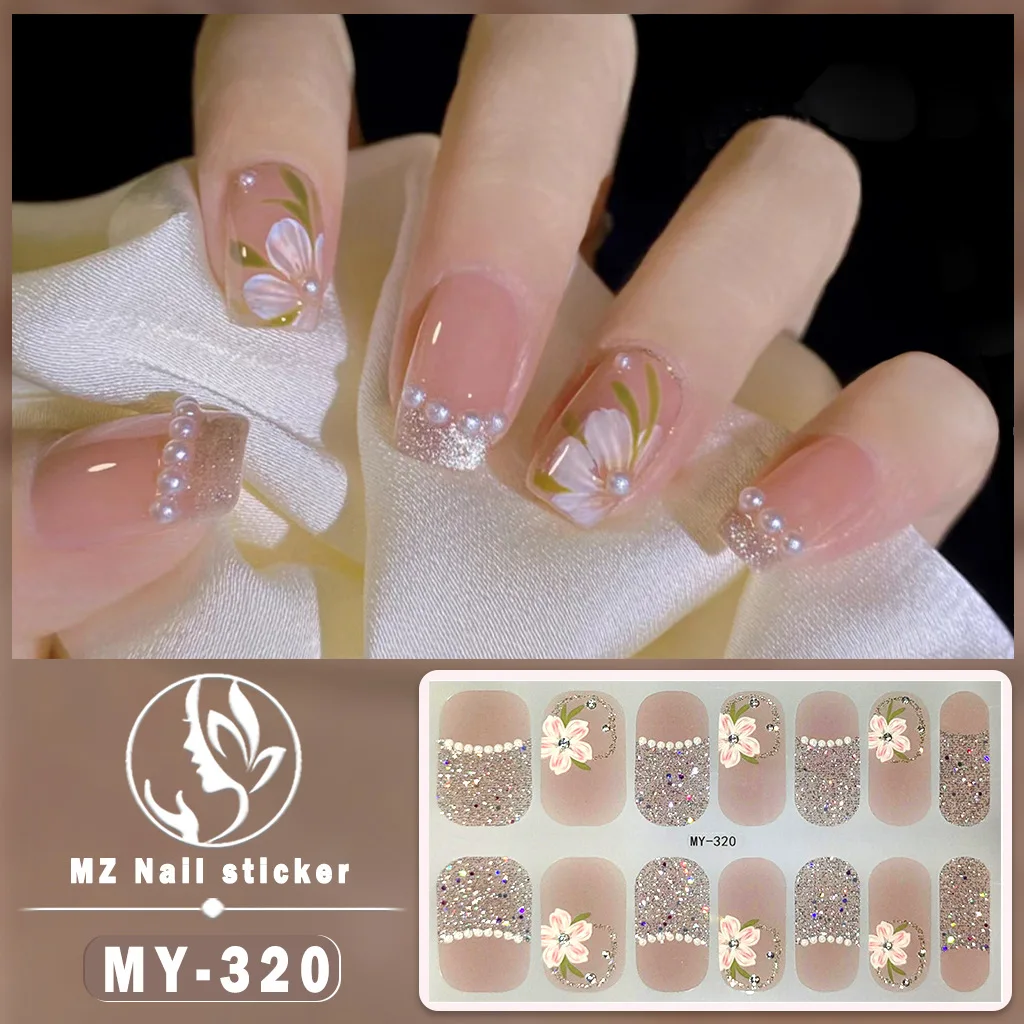 14 Tips Gradient Nail Stickers Long Lasting Full Cover Wraps Samoprzylepne naklejki na paznokcie DIY Bez konieczności pieczenia, gotowe do użytku w salonie