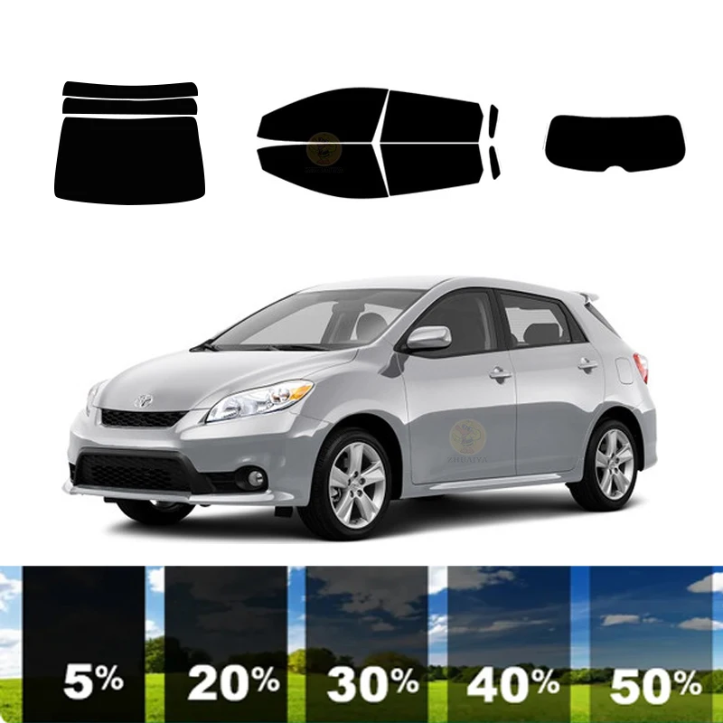 precut Removable Window Tint Film For Car 100% UVR 5%-35%VLT Heat Insulation Carbon ﻿For TOYOTA MATRIX 4 DR HATCH 2009-2013