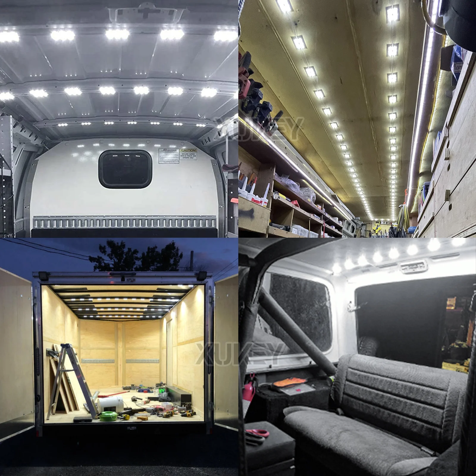 LED Module Kit 60leds Interior Trailer Lights Lorries Caravan LWB Lamp Lighting Strip Camper For Trafic Master Transit Sprinter