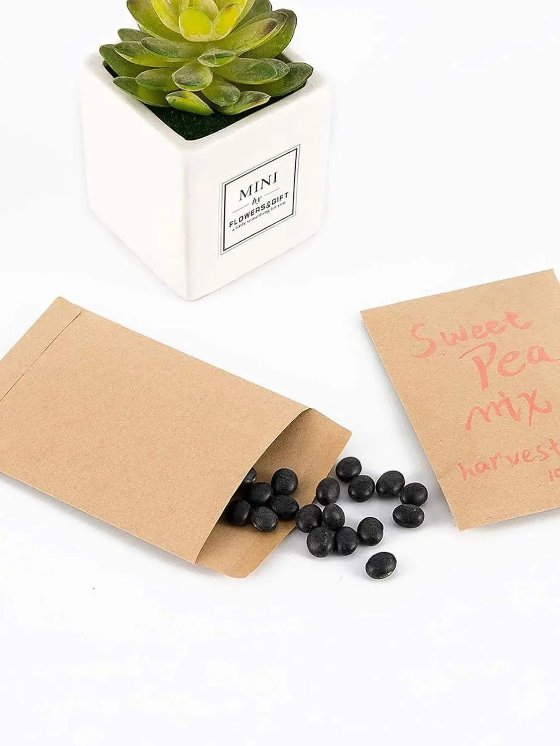 100/200 pièces enveloppes de graines en vrac 6x10cm paquets de graines enveloppes cadeau petites enveloppes de pièces de monnaie en papier refermable organisateur de graines stockage