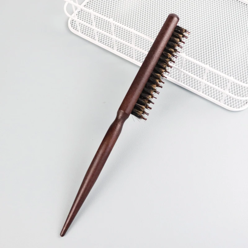 1 piece of wooden handle bristle anti-static hair care tearing hair brush for curly hair styling hair brush