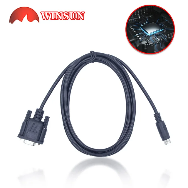 Do kabla do programowania PLC Mitsubishi FX3U serii FX RS232 do okrągłego 8-pinowego HMI Samkoon