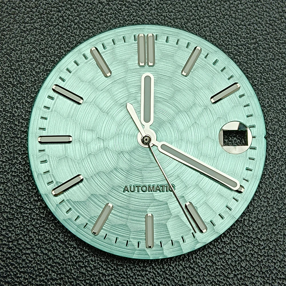 NH35 ダイヤル時計ダイヤルメンズ腕時計カスタマイズされたロゴダイヤルグリーン発光ダイヤル NH35 ムーブメント時計アクセサリーに適しています