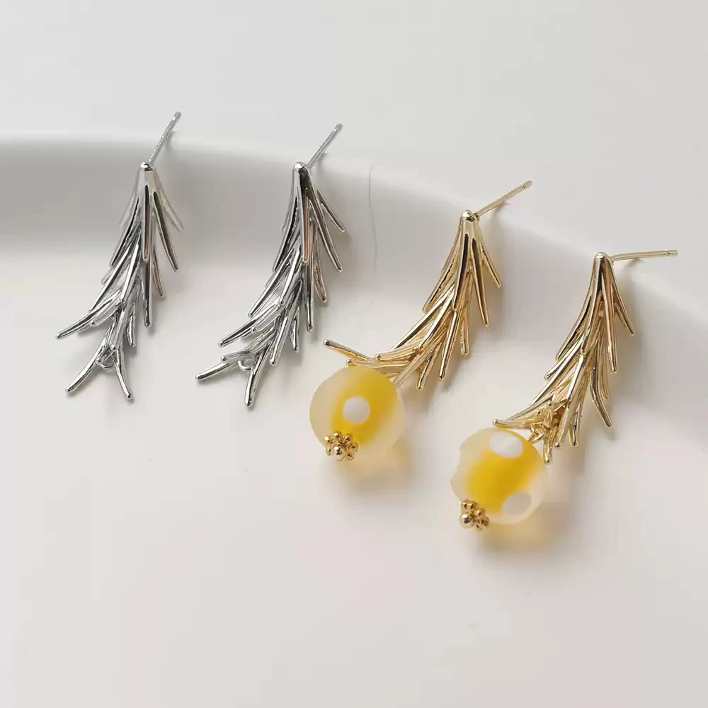 

2PCS 14K Gold Plated Color Retention Tassel Ear Studs DIY Handmade Earrings Material Accessories Jewelry DIY Making Supplies