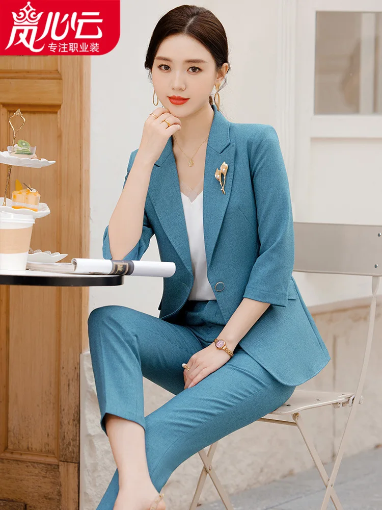 

2024Summer Half SleeveOLBusiness Suit Tailored Suit Formal Clothes Women's Suit Overalls Dignified Goddess Fan High End8656