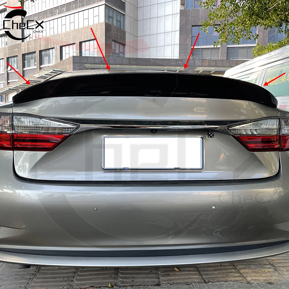 

For 14-17 Lexus ES200 250 300H 350 HighQuality Fiberglass Rear Spoiler AR Style Rear Spoiler Tail