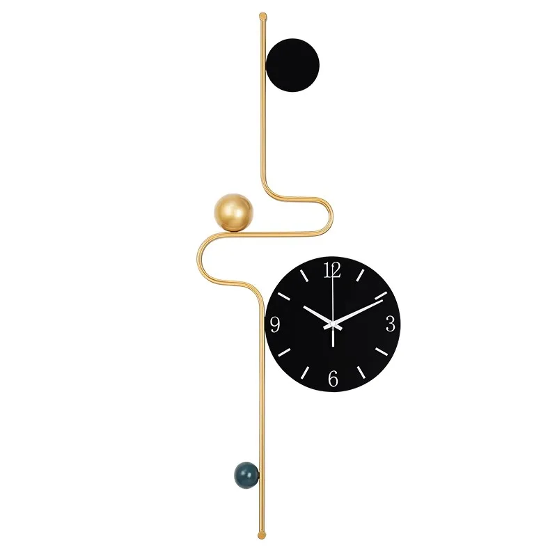 

Clock living room creative decoration 2024 new style clock modern simple atmosphere fashion non-perforated quartz wall clock