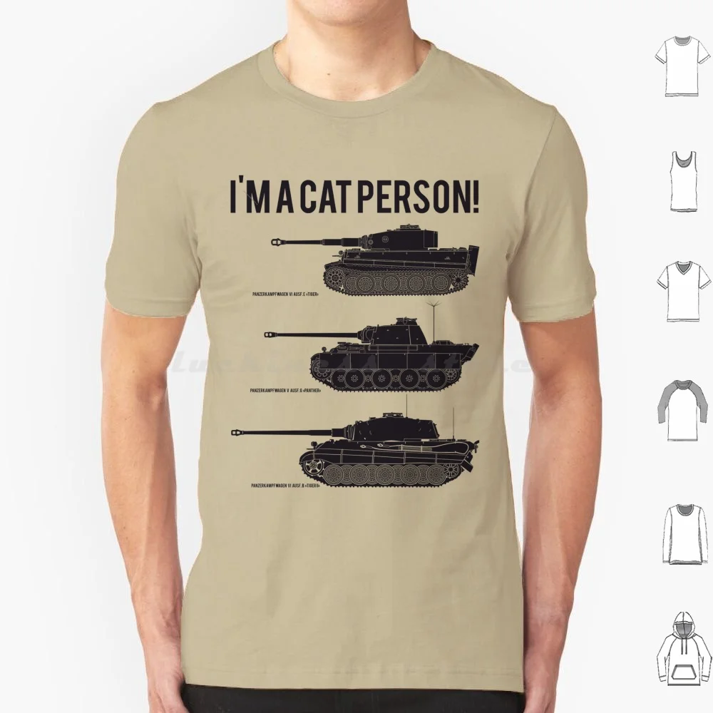 Three German Tank Cats A Cat Person Black Version T Shirt Men Women Kids 6xl German Ww2 Tank Lover Lover Tiger I Tiger 1 Tiger