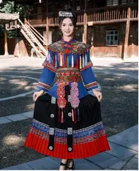 Dance Chinese Uyghur Minority Women Dress Red Folk Xinjiang  Stage