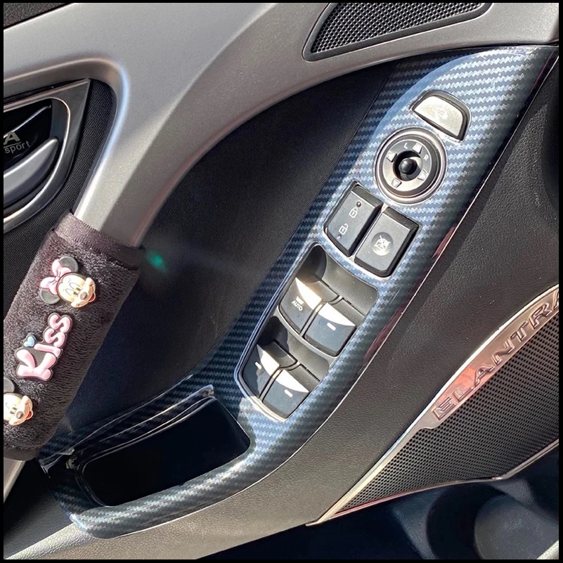 

Для Hyundai Elantra Avante Sedan LHD 2012-2015: накладка на кнопку управления стеклоподъемником, декоративная наклейка, аксессуары для авто