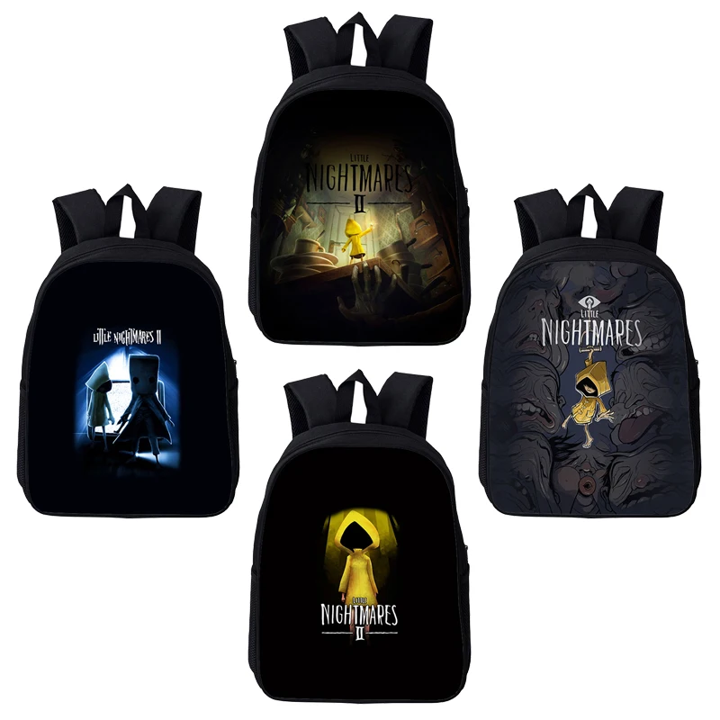 

3D Print Little Nightmares 2 Backpack Children School Bags Teenages Daily Knapsack Kids Cartoon Mini Rucksack Women Travel Bags