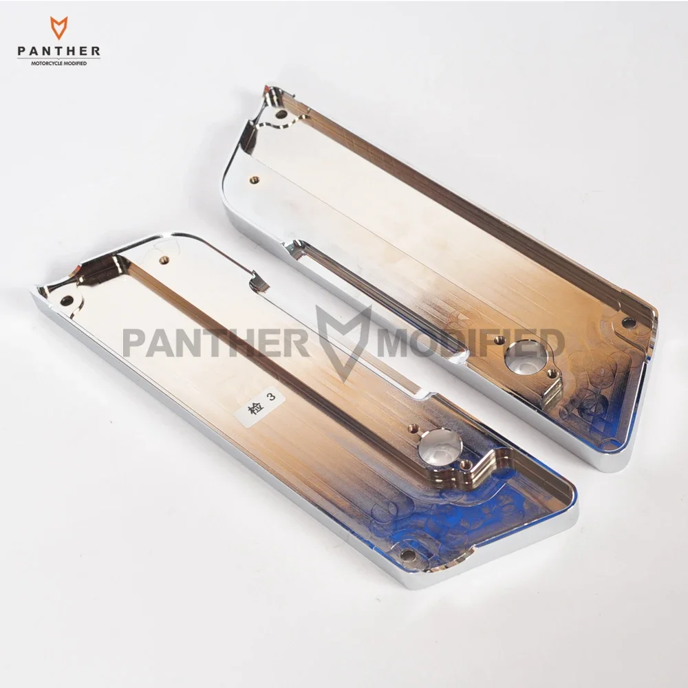 Chrome Motorcycle Hard Saddlebag Latch Side Covers case for Harley Touring FLT FLH 1993-2013