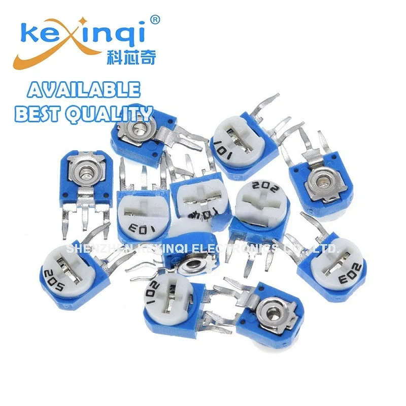 20pcs RM063 RM-063 100 200 500 1k 2k 5k 10k 20k 50k 100k 200k 500k 1m Ohm Trimpot Trimmer Potentiometer Variable Resistor