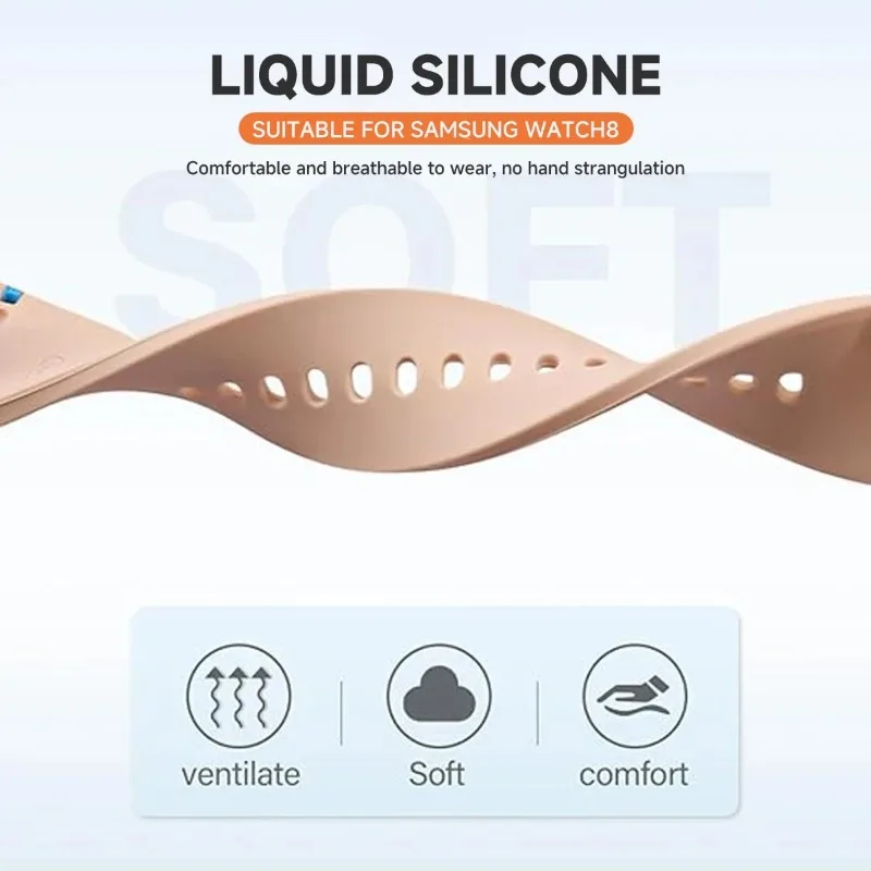 Band+Case For Samsung Galaxy watch 8 40mm 44mm Glass Cover full-coverage scree Silicone TPU Bracelet Strap For Galaxy watch 8