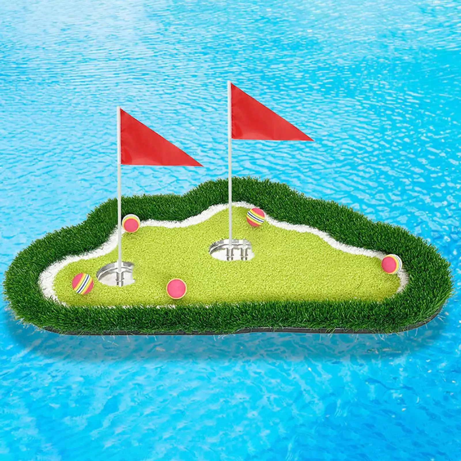 

Float Golf Putting Mat Swing Golf Game Set for Outdoor Sports Summer Garden