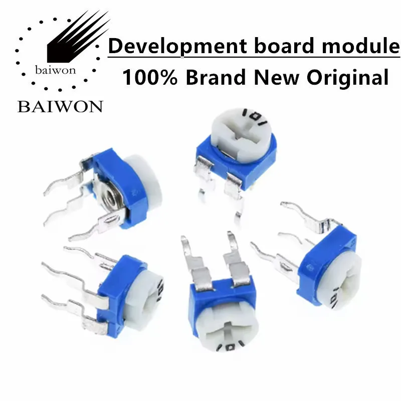 10pcs Rm065 Rm-065 100 200 500 1k 2k 5k 10k 20k 50k 100k 200k 500k 1m Ohm Trimpot Trimmer Potentiometer Variable Resistor