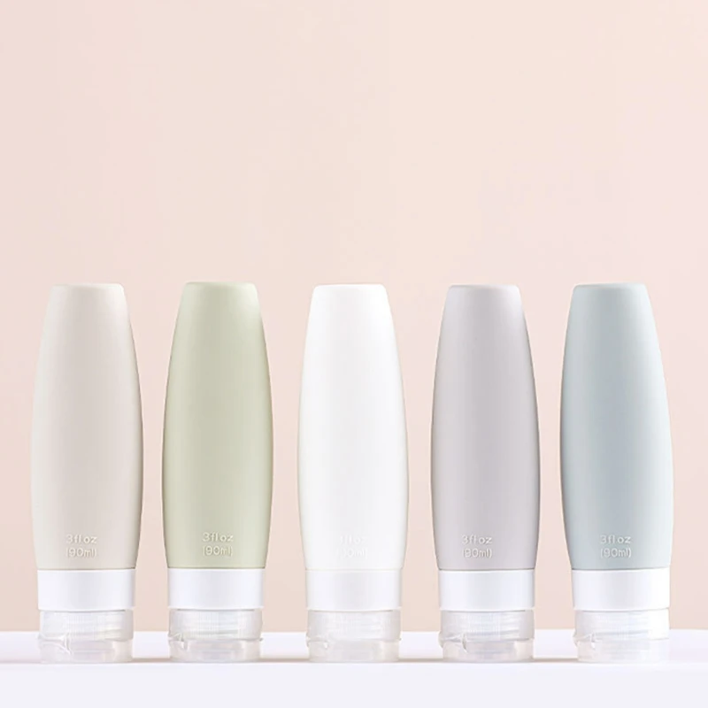 Set bottiglie da ricaricabili riutilizzabili Contenitori portatili per articoli da toeletta in silicone, ideali per