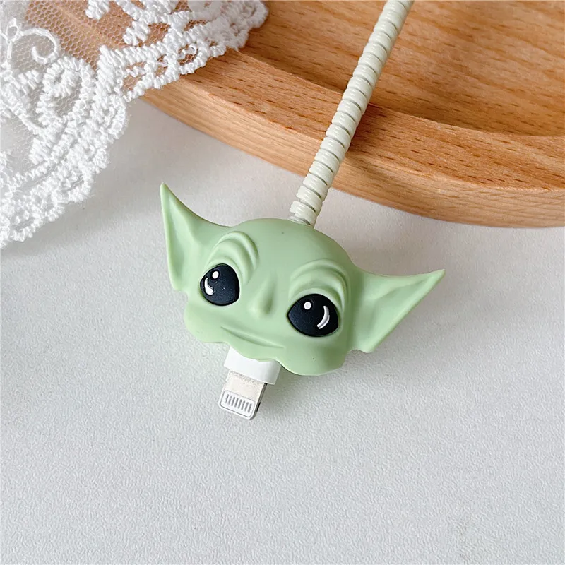 Cartoon Cute USB Data Line Head Protection Cover dla IPhone Samsung Xiaomi Charger Cable Protector Case DIY Akcesoria Prezenty