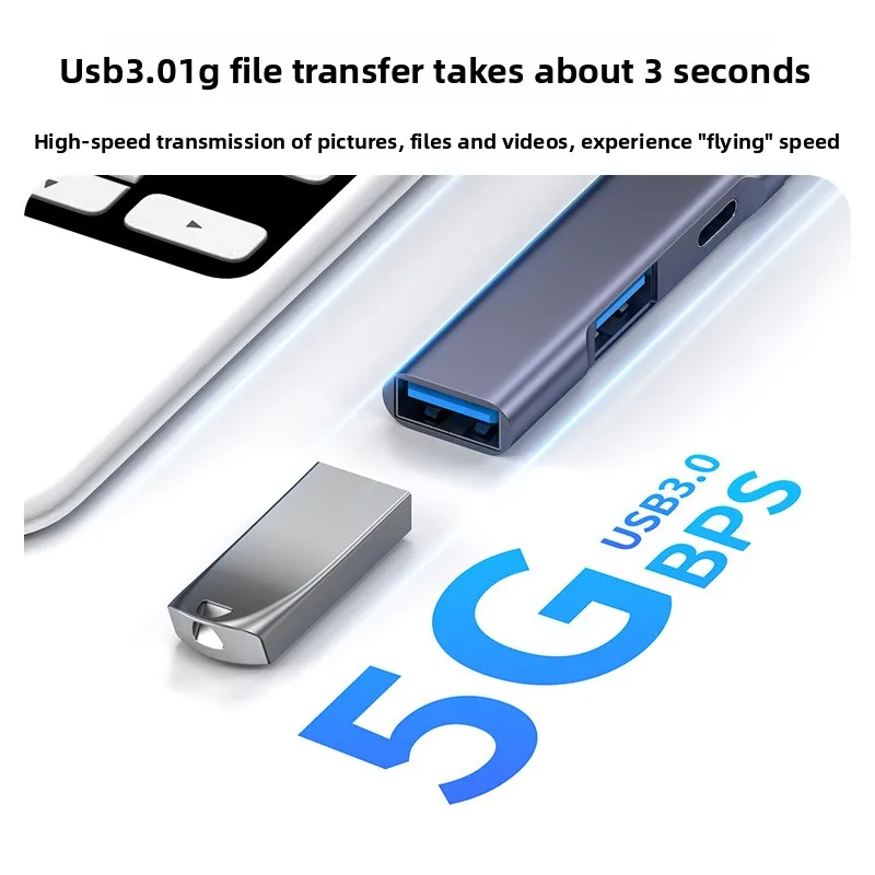 Type C 3 0 Mobile Docking Station Hub Multifunction Splitter Tablet USB Hub PD 15W Portable Aluminum Alloy Compact Travel Dock