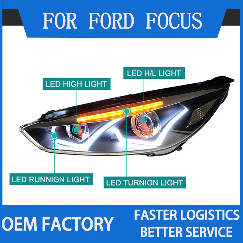 

LED Headlights Assembly for Ford Focus 2015 2016 2017 2018