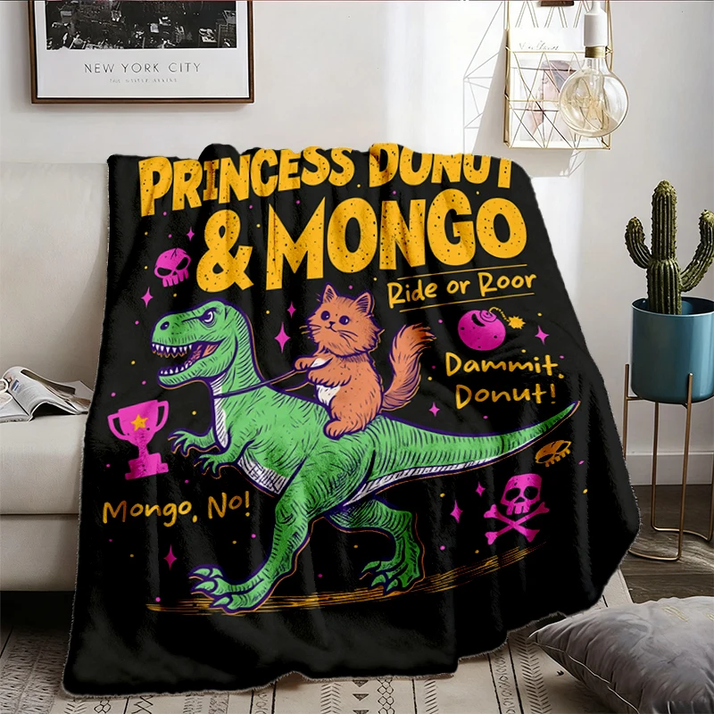 Princess Donut Mongo Flannel Blanket , New Achievement Flannel Throw, Dungeon Crawler Carl Cozy Blanket