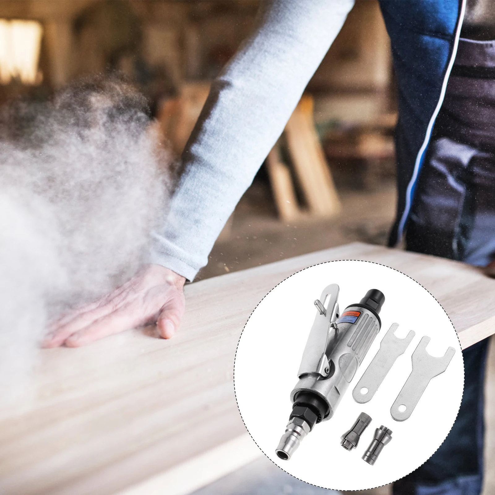 

Pneumatic Engraving Pneumatic Straight Die Grinder 152mm Air Grinder for Polishing Steel Straight Die Tool Multi Functional