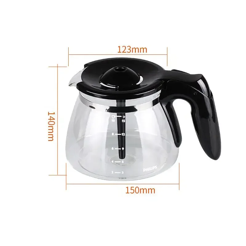 Coffee Pot Glass Cups, Applicable to Philips Coffee Machine Accessories, HD7447, HD7457, HD7461, HD7462