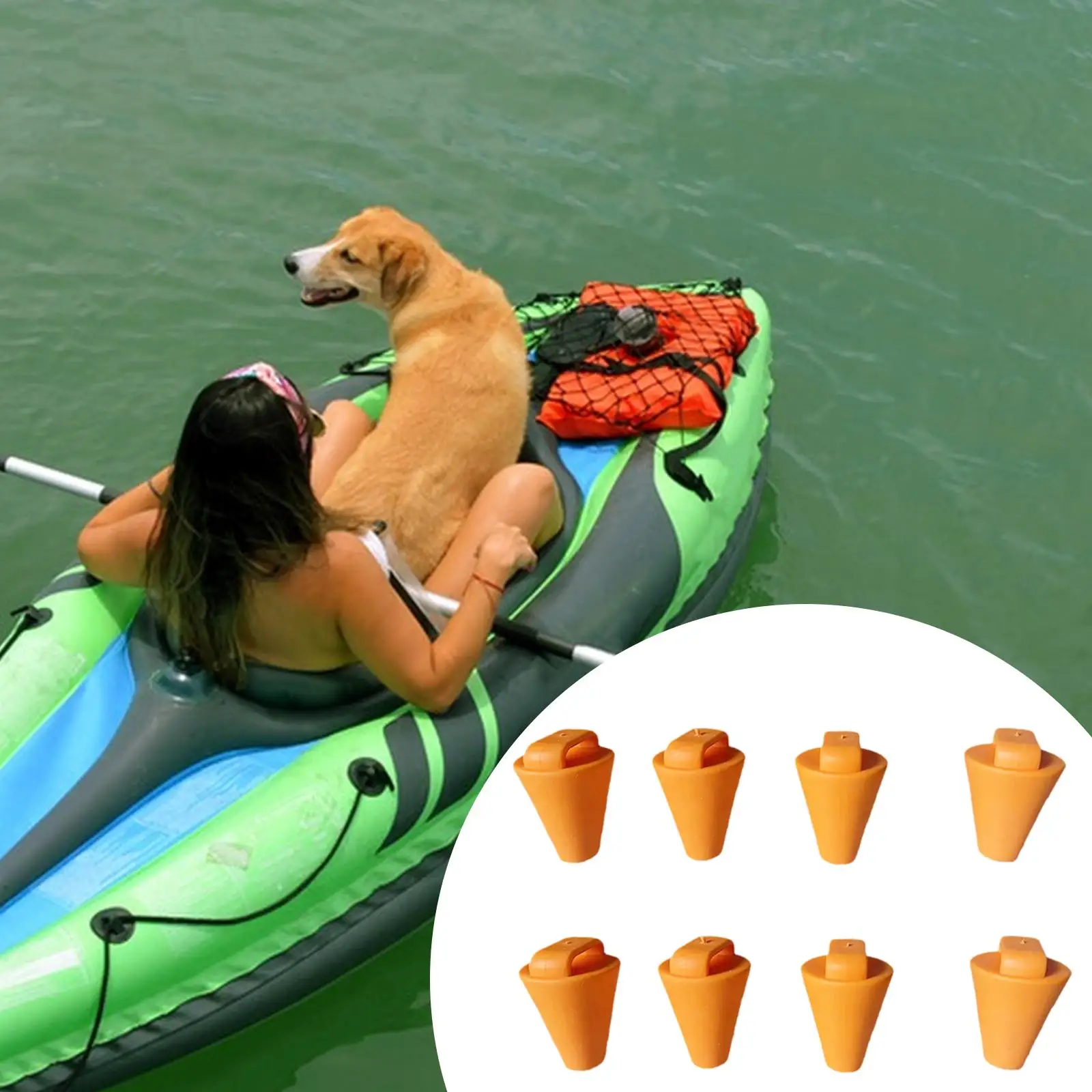 Kayak Scupper Plugs Universal TPE Boat Drain Plug Leakproof Bung Stopper Kit for Canoe Fishing Dinghy Raft view 4