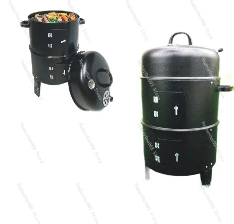 

Smoker for Bacon and Horse Meat, 3-in-1 Outdoor Smoker and Grill, Household Box Rack, Winter Smoker for Bacon and Cured Meat