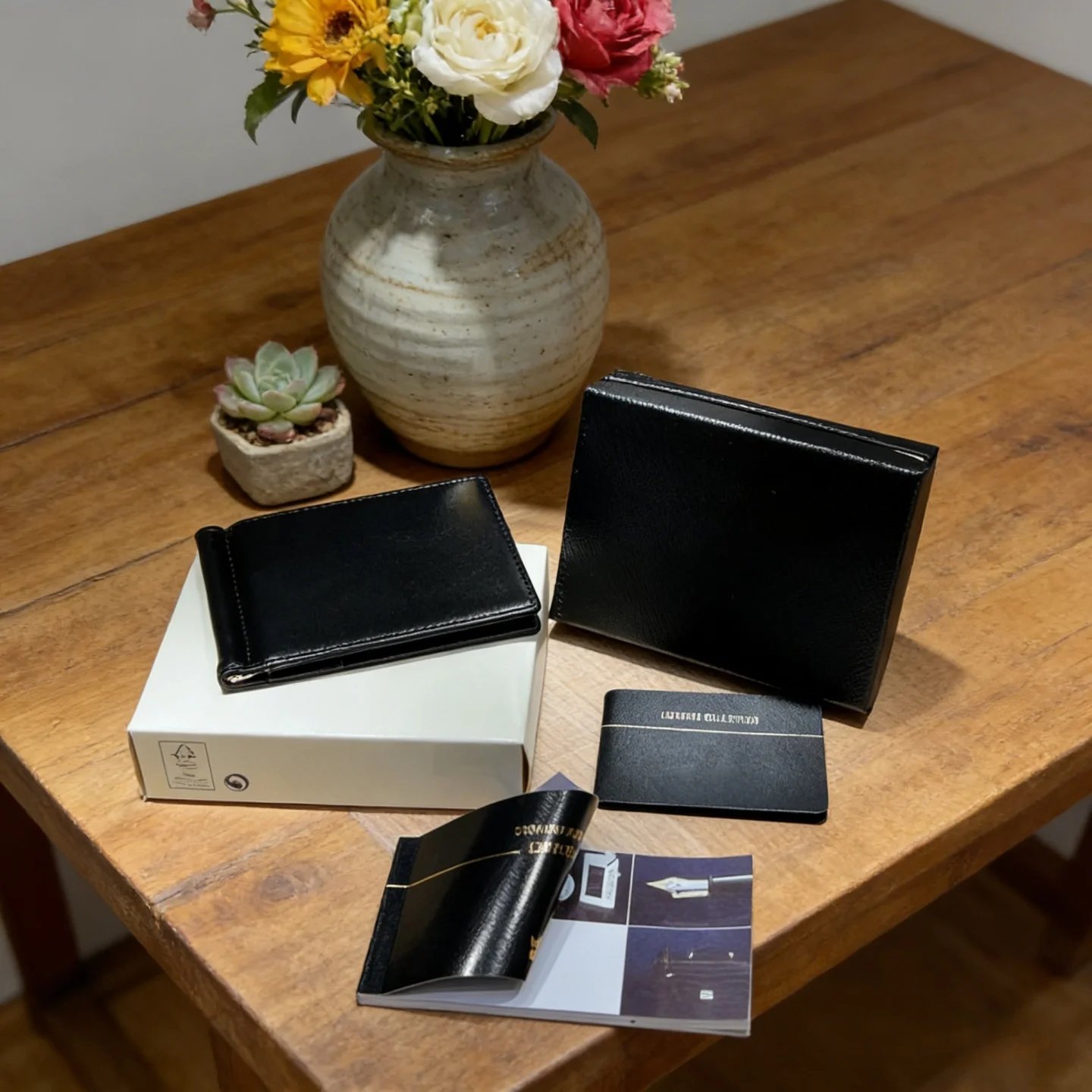 Handmade US Dollars Wallets Luxury Leather Collection Meisterstück Business Card Holder Mini Clutch Money Clips Holiday Gift