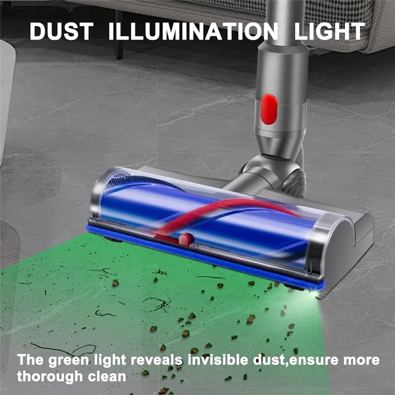 

B98A-Cleaner Replacement With LED Lights For Dyson V7 V8 V10 V11 V15 Direct Drive Head Quick-Release Head Cleaner Brushes